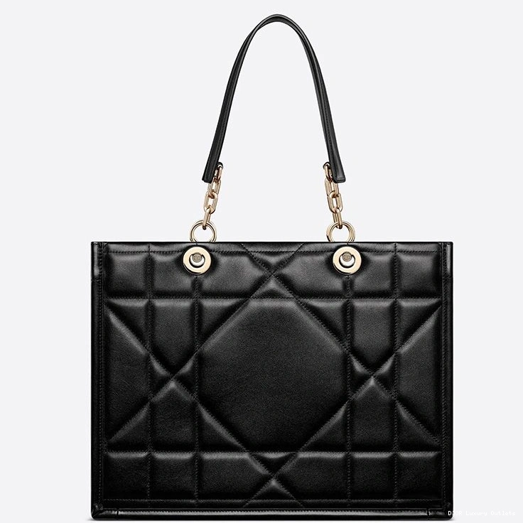 Archicannage Black Essential Tote Calfskin Dior 0708 Luxury